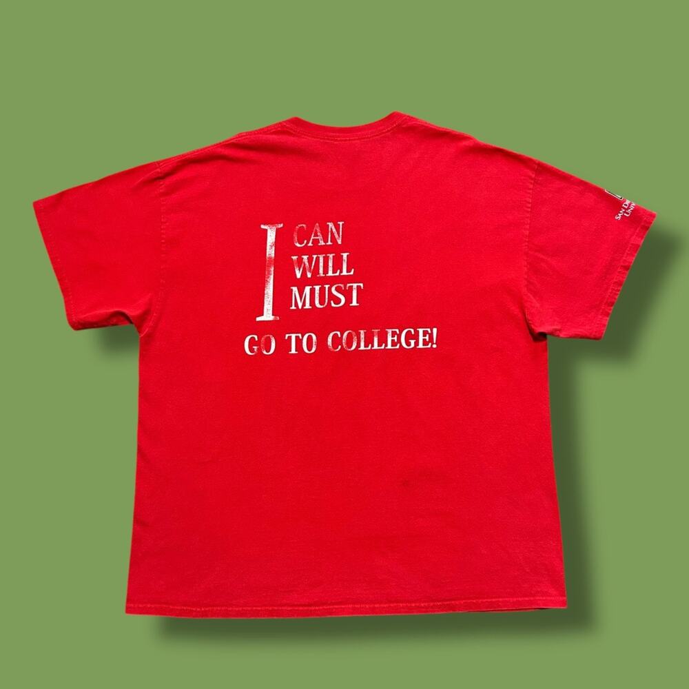 Vintage SDSU Shirt College Tee San Diego State University y2k Distressed Red 2X